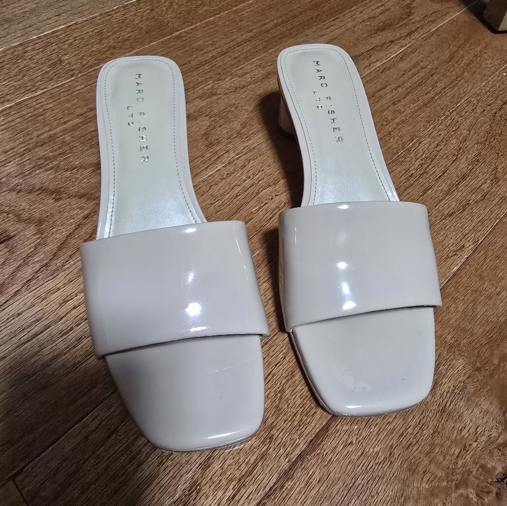 Marc Fisher Women's Beige Mules